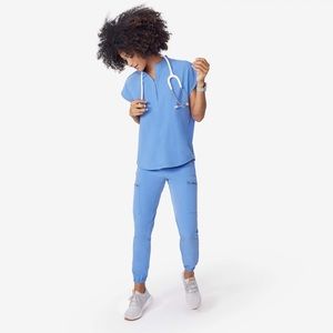 Figs scrubs ceil blue Lima jogger pants size S!